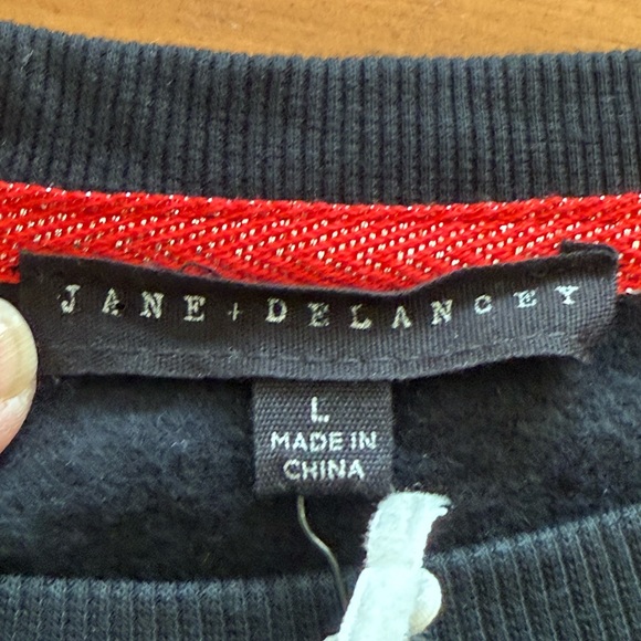 Jane & Delancey NWT Women's L Holiday Dog Embellished Black Long Sleeve Sweater - Picture 6 of 11